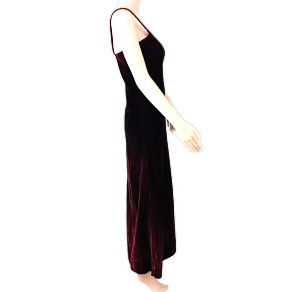 Vtg Anise Velvet Maxi Dress M Dark Red Romantic Fairy Grunge Witchy Whimsigoth - Picture 5 of 16